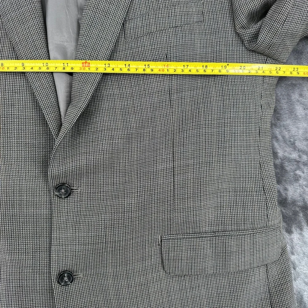 Lauren Ralph Lauren Mens 44L WOOL Houndstooth Micro Check 2-Button Blazer Sport
